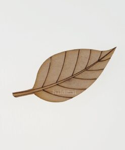Decorațiune lemn - frunză - 6 cm