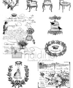 Hârtie decoupage transfer – French chic  16 – A4