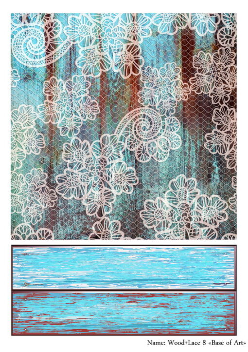 Hârtie decoupage – Wood and Lace 8 – A4 1