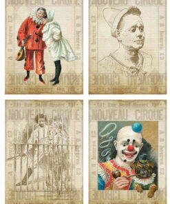 Hârtie decoupage  - Set circus 1  - A4