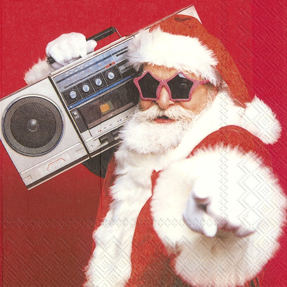 Șervețel Decoupage - Rocking Santa - 33x33 cm 1 Șervețel Decoupage - Rocking Santa - 33x33 cm