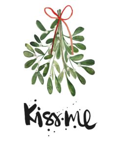 Șervețel - Kiss Me Misteltoes  - 33x33 cm