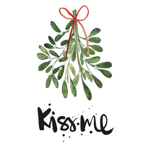 Șervețel - Kiss Me Misteltoes - 33x33 cm 1