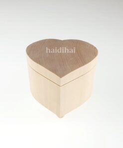 Cutie din lemn - inimă - h 8cm