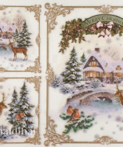Hârtie de orez - Merry Christmas - A4