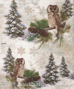 Hârtie de orez - Owl - A4
