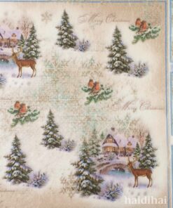 Hârtie de orez - Winter view - A4
