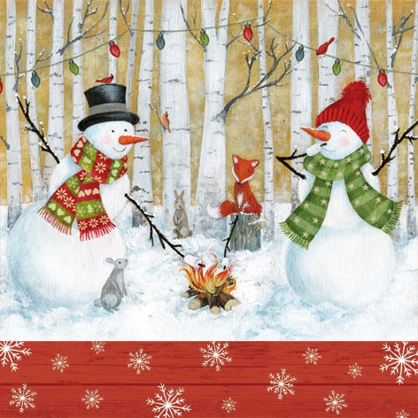 Șervețel - Winterly Barbecue - 33x33 cm 1 Șervețel - Winterly Barbecue - 33x33 cm