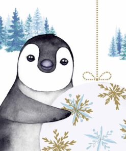 Șervețel decorativ – Penguin Ball – 33×33 cm