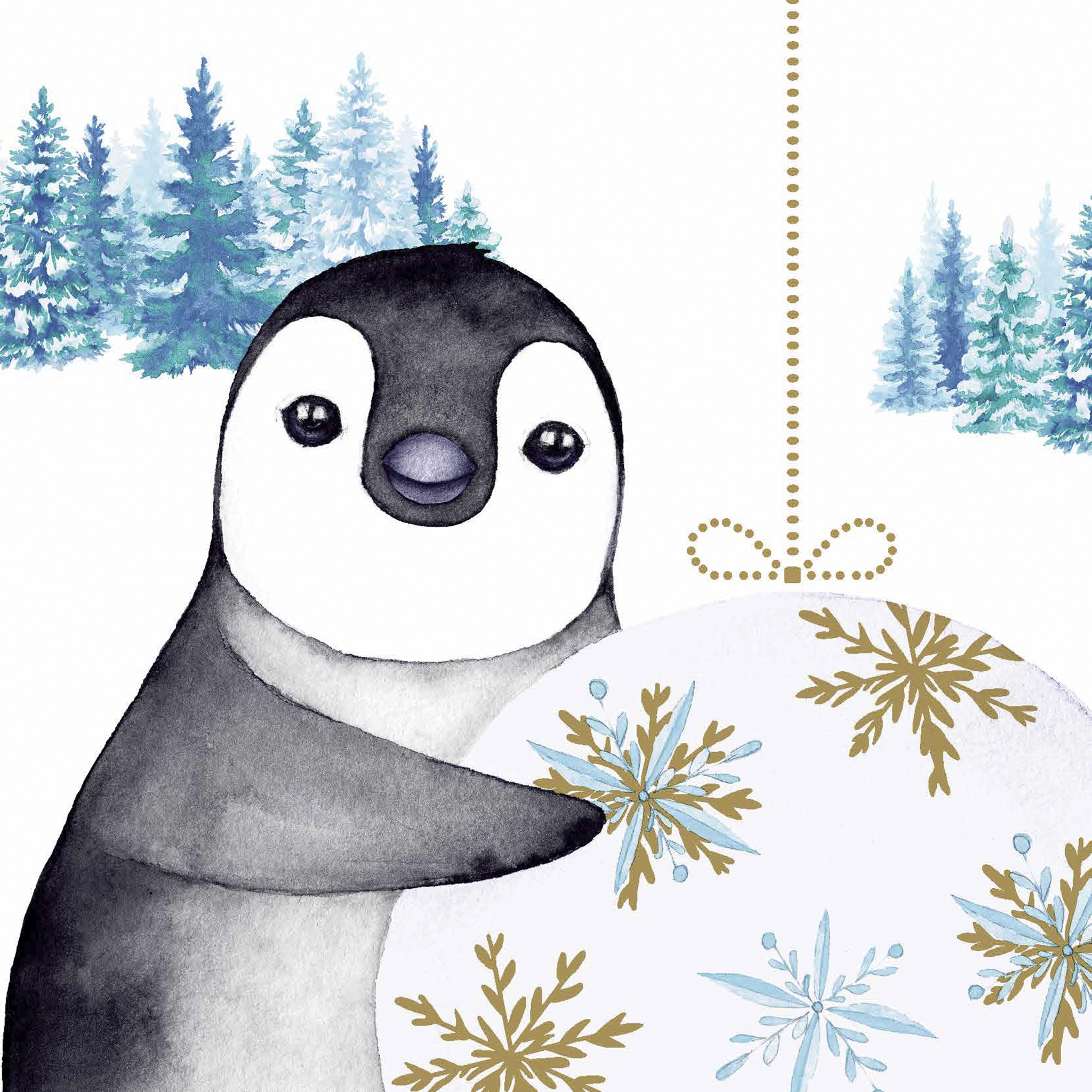 Șervețel decorativ – Penguin Ball – 33×33 cm 1 Șervețel decorativ – Penguin Ball – 33×33 cm