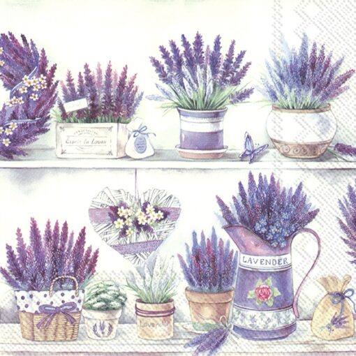 Șervețel – Lavender Pots – 33×33 cm 1