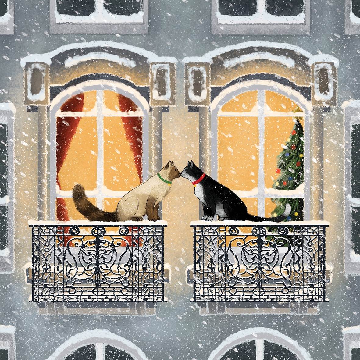 Șervețel – Townhouse Cats – 25×25 cm 1 Șervețel – Townhouse Cats – 25×25 cm