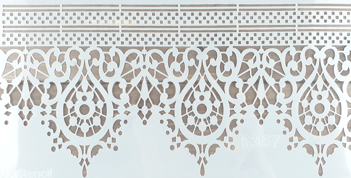 Șablon pereți - Lace Pattern - 20x40 cm 1 Șablon pereți - Lace Pattern - 20x40 cm