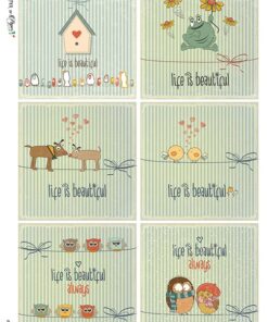 Hârtie de orez – Life is beautiful – A4