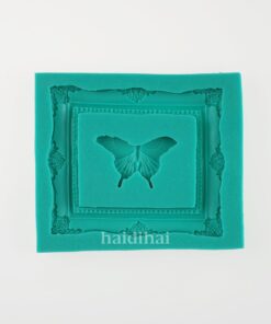Matriță silicon - Frame with Butterfly - 11.7x10 cm