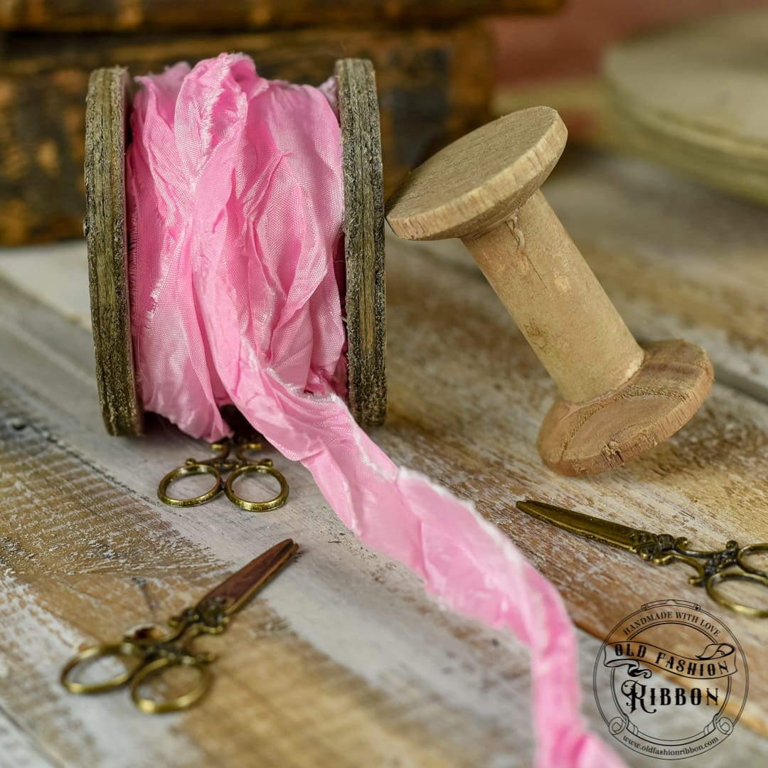 Panglică bobină - Candy Pink - 1.2 m 2 Panglică bobină - Candy Pink - 1.2 m - imagine 2