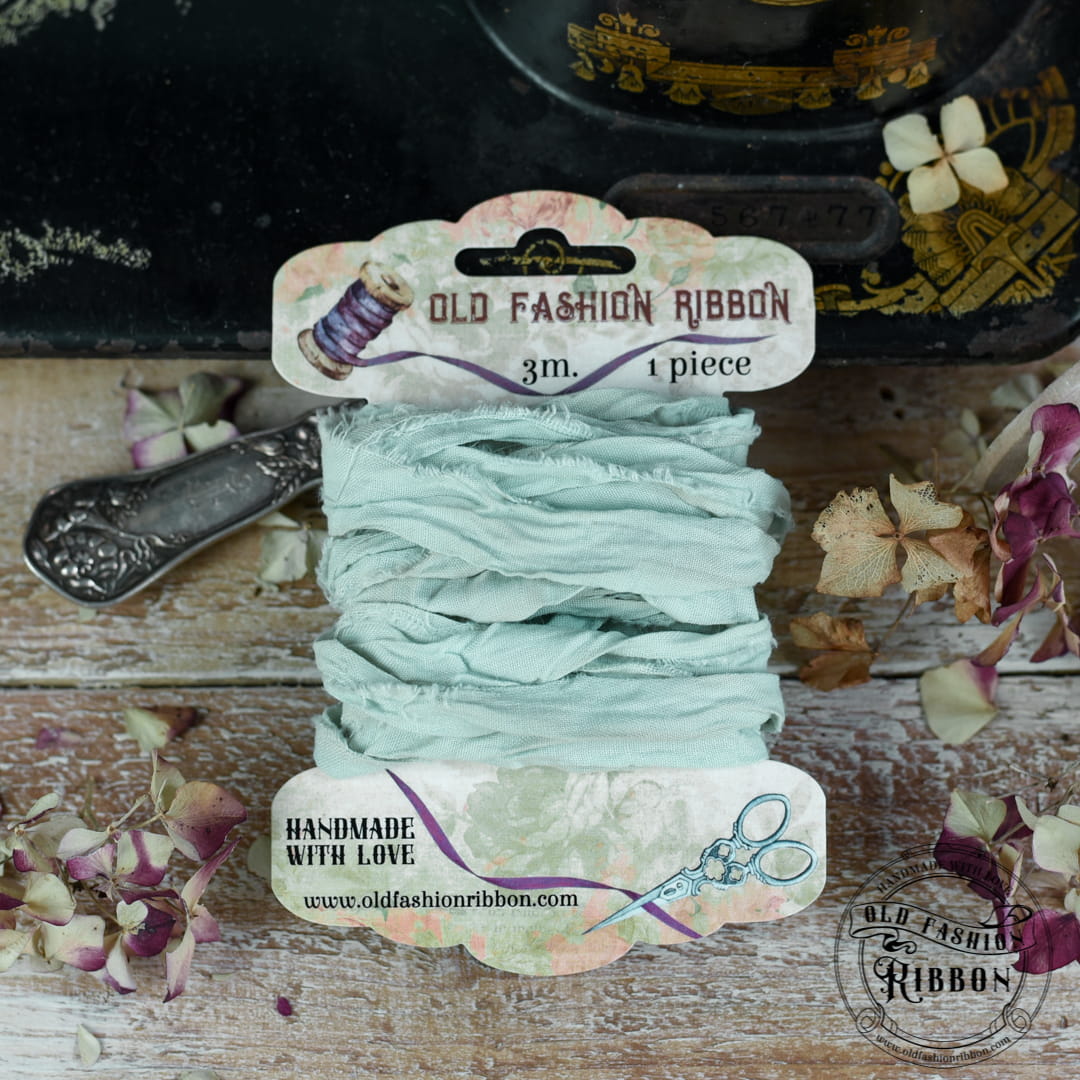 Panglică decorativă - Dirty Mint - 3 m 2 Panglică decorativă - Dirty Mint - 3 m - imagine 2