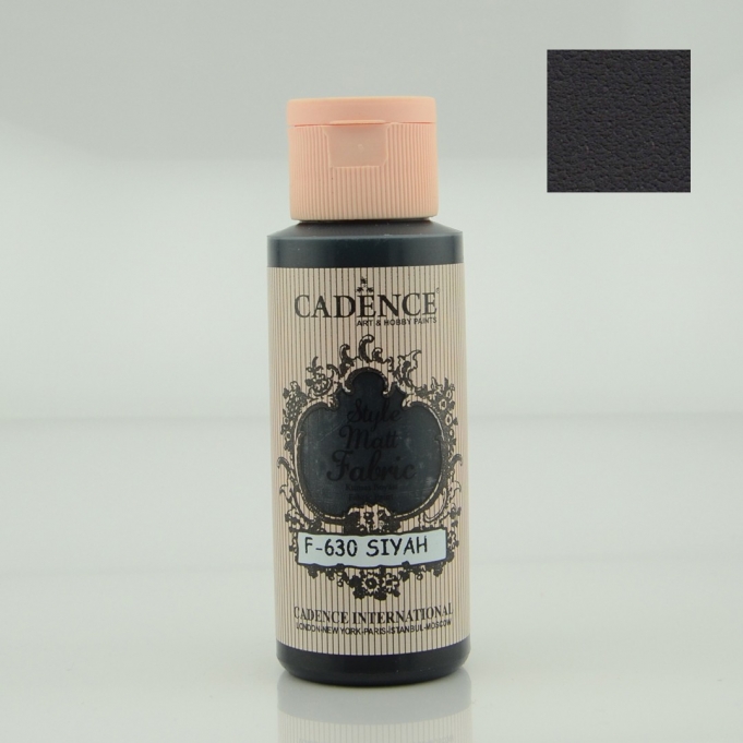 Vopsea acrilică mată textil - 59 ml - black 1 Vopsea acrilică mată textil - 59 ml - black