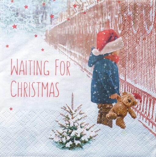 Șervețel - Waiting for Christmas - 33x33 cm 1