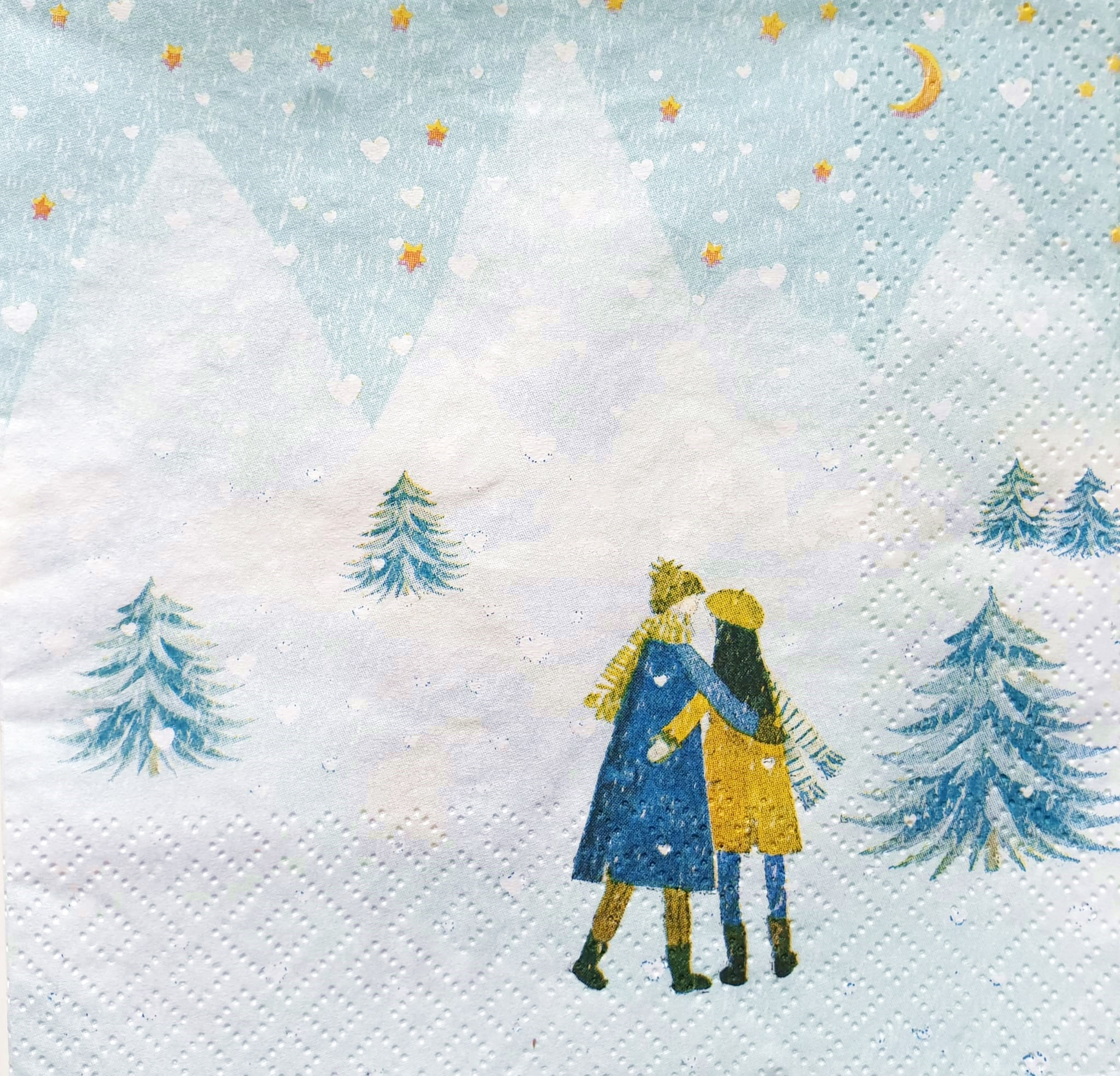 Șervețel - Winter Love - 33x33 cm 1 Șervețel - Winter Love - 33x33 cm
