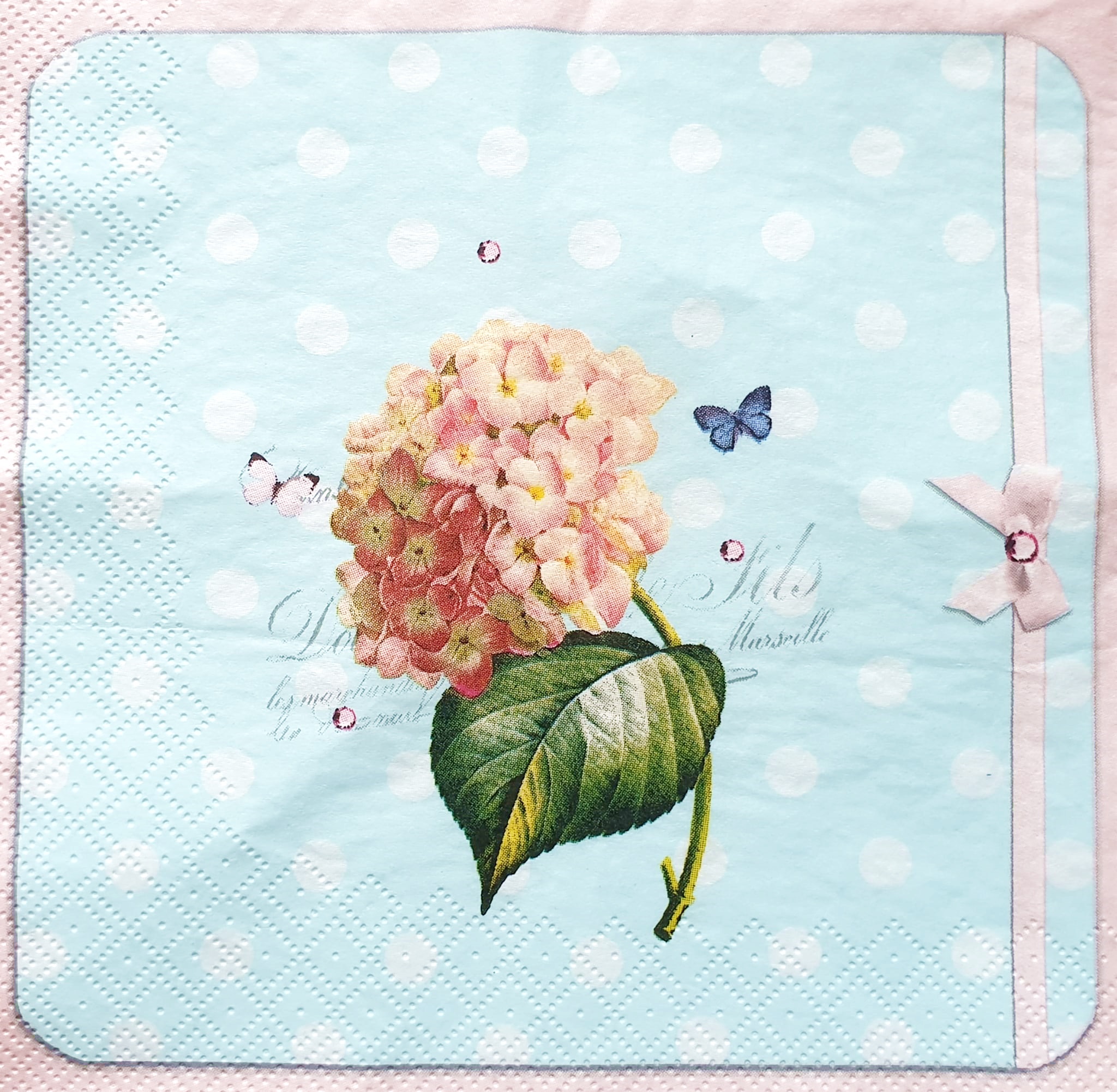 Șervețel decorativ - Hydrangea - 33x33 cm 1 Șervețel decorativ - Hydrangea - 33x33 cm