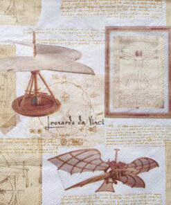 Șervețel decoupage - Leonardo Da Vinci - 33x33 cm