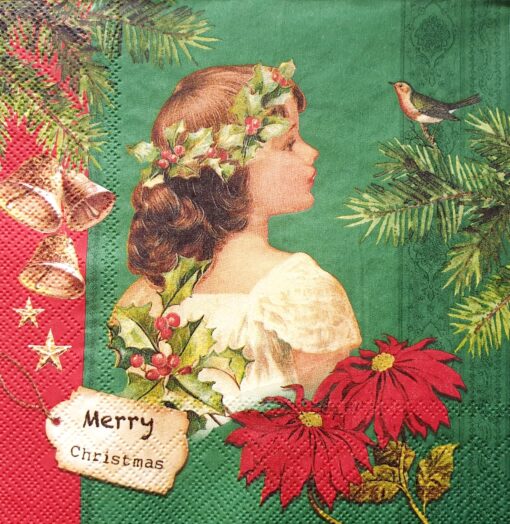Șervețel – Merry Christmas – 33×33 cm 1
