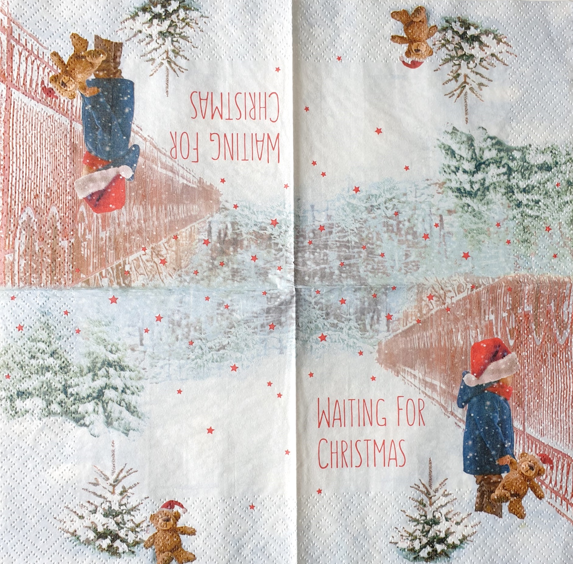 Șervețel - Waiting for Christmas - 33x33 cm 3 Șervețel - Waiting for Christmas - 33x33 cm - imagine 3