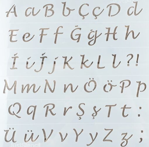 Șablon – Letters – 30x30 cm 1