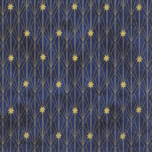 Șervețel - Artdeco little stars blue - 33x33 cm 1