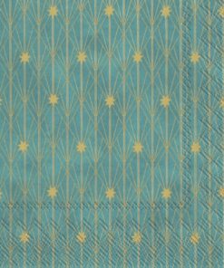 Șervețel - Artdeco little stars petrol - 33x33 cm