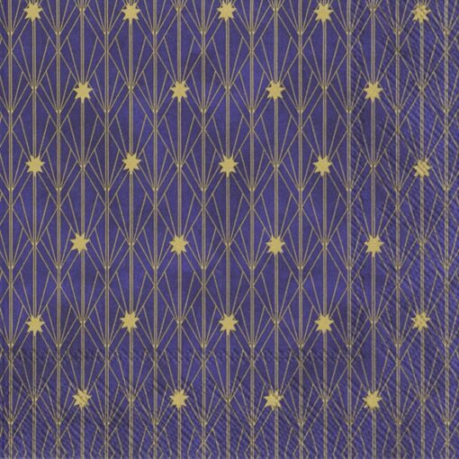 Șervețel - Artdeco little stars violet - 33x33 cm 1