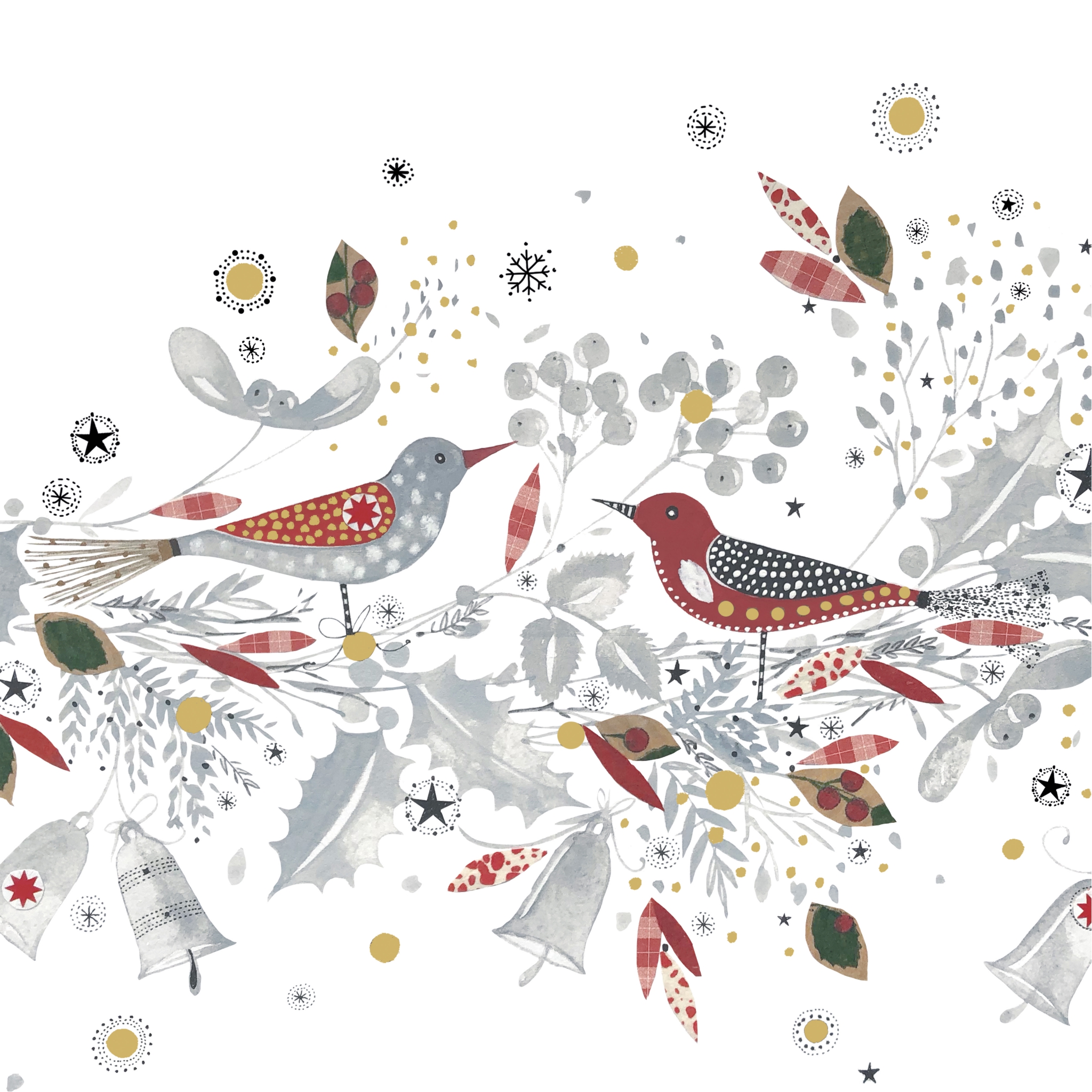 Șervețel - Christmas Birds - 33x33 cm 1 Șervețel - Christmas Birds - 33x33 cm