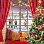 Șervețel -Christmas Window - 33x33 cm