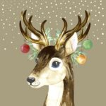 Șervețel - Deer Baubles - 25X25 cm