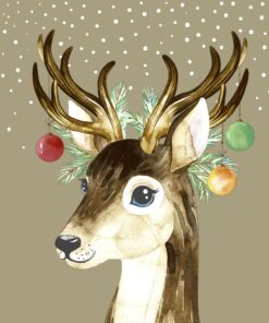 Șervețel - Deer Baubles - 24x24 cm
