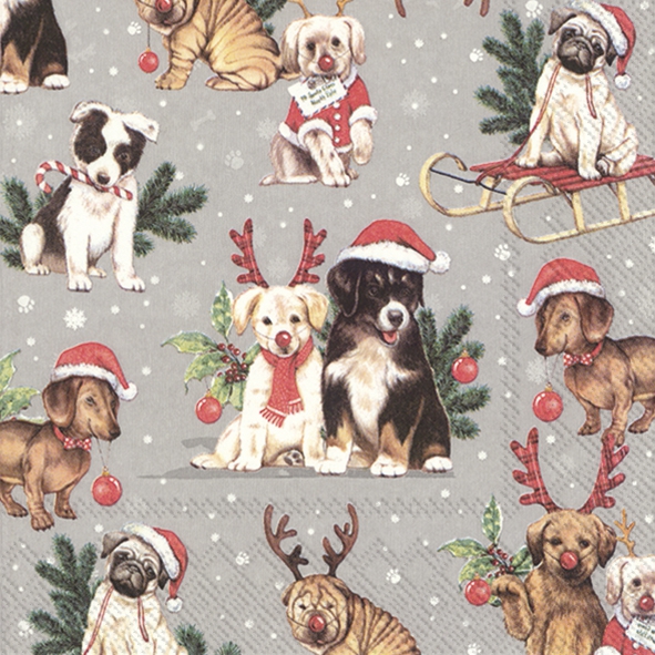 Șervețel - Dogs Celebration - 33x33 cm 1 Șervețel - Dogs Celebration - 33x33 cm