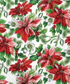 Șervetel - Glory Poinsettia -  25×25 cm