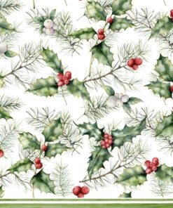 Șervețel - Holly and Mistletoe - 33x33 cm
