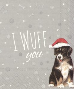 Șervețel - I Wuff You - 33x33 cm