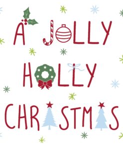 Șervețel - Jolly Holly - 33x33 cm