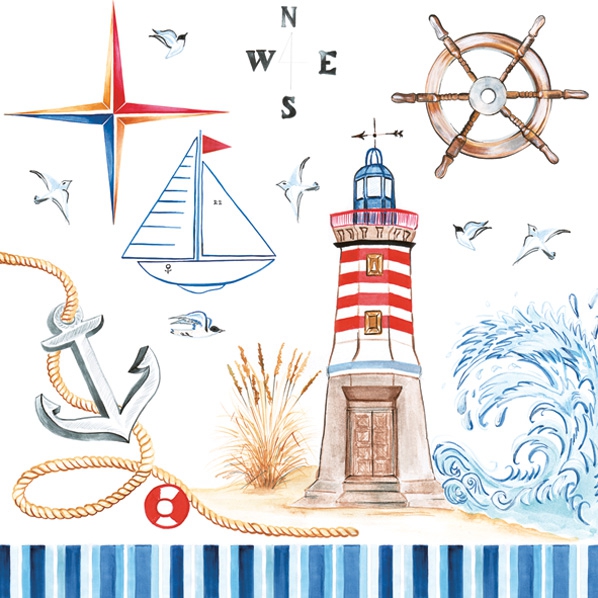 Șervețel - Seaside Memories - 33x33 cm 1 Șervețel - Seaside Memories - 33x33 cm