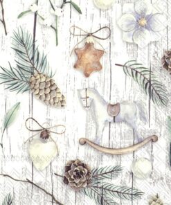 Șervețel - White XMas Deco - 33x33 cm