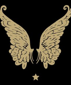 Șervețel - Wings black/gold - 33x33 cm