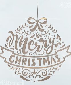 Șablon - Merry Christmas - 20x20 cm