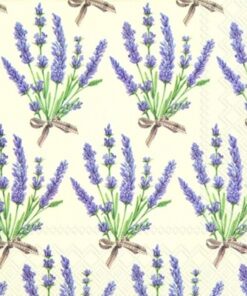 Șervețel - Bouquet of lavender cream - 33x33 cm