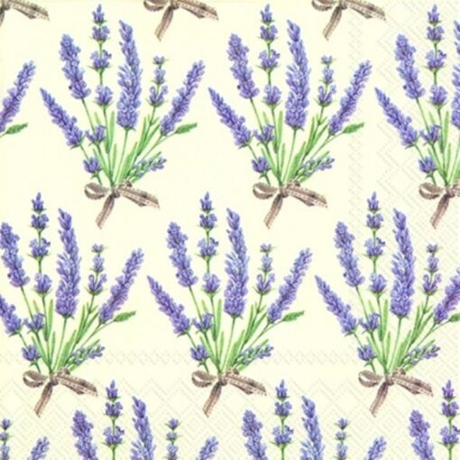 Șervețel - Bouquet of lavender cream - 33x33 cm