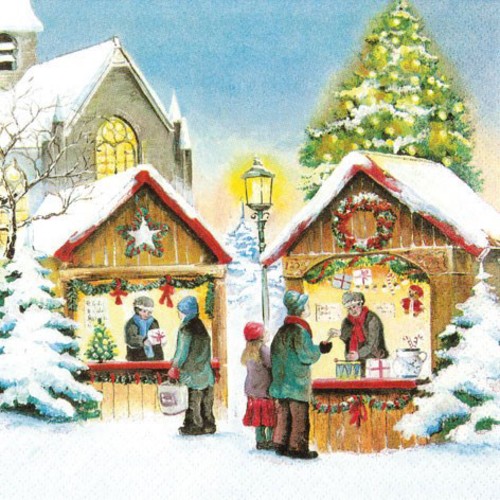 Șervețel - Christmas Market - 33x33 cm 1 Servetel-Christmas-Market-33x33-cm