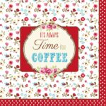 Șervețel - Ditsy Coffee - 33x33 cm Șervețel - Ditsy Coffee - 33x33 cm