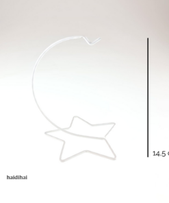 Suport metalic - alb – 14,5 cm – stea